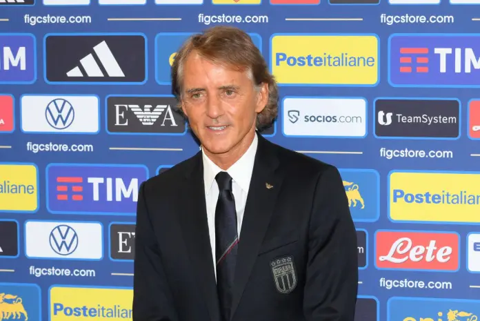 Calcio - Team Italia - Conferenza Stampa presentazione Roberto Mancini e Claudio Ranieri