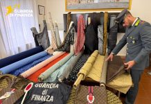 La GDF di Cremona scopre una filiera del falso, sequestrati 7mila metri quadrati di tessuti