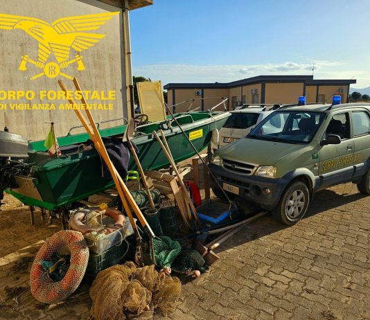 Pesca illegale a Santa Gilla, scattano sequestri e sanzioni