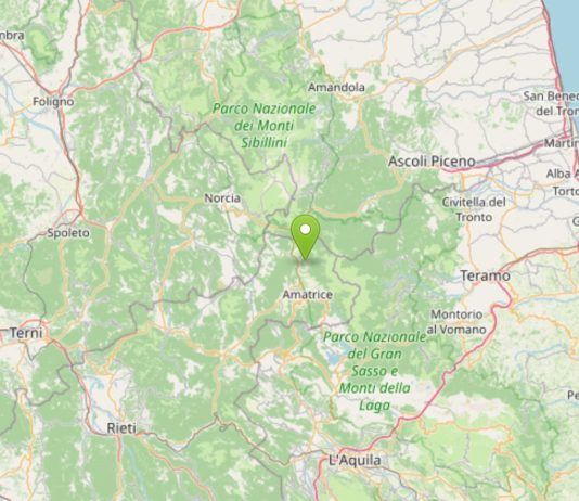 Terremoto di magnitudo 2.9 ad Accumoli, scossa avvertita anche ad Amatrice e Arquata del Tronto