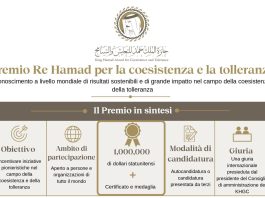 Il Bahrain lancia la prima edizione del Premio Re Hamad per la Coesistenza e la Tolleranza