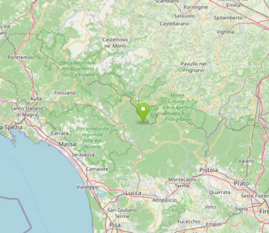 Terremoto nella notte in provincia di Lucca, scossa di magnitudo 3.2