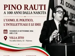Il 25 settembre a Palermo il convegno “Pino Rauti a 100 anni dalla nascita”
