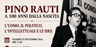 Il 25 settembre a Palermo il convegno “Pino Rauti a 100 anni dalla nascita”