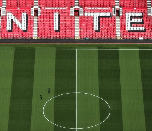 Manchester United in debt, patches of the Old Trafford pitch up for sale