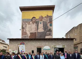 Inaugurato a Canicattì il murale dedicato ad Antonino e Stefano Saetta