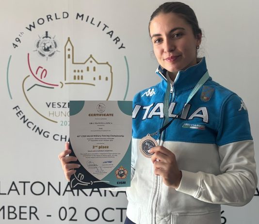 Mondiali Militari, Manuela Spica bronzo nella sciabola a Budapest