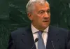 Tajani all’Onu: “Contro la legge del più forte scegliamo la forza della legge” / Video