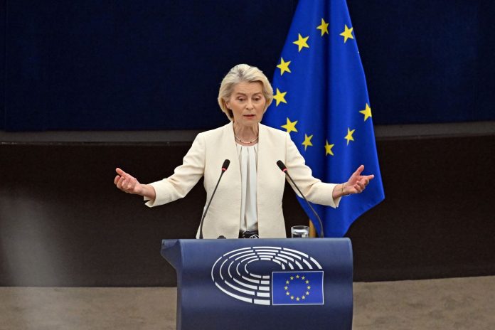 Ursula von der Leyen hält die Rede zur Lage der Union in Straßburg