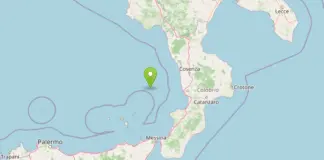 Scossa di terremoto di magnitudo 2.7 nel Tirreno tra la Calabria e le isole Eolie