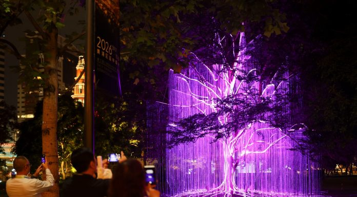 Cina: lo spettacolo di luci apre il festival Shining Shanghai (2)