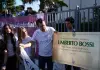 La Lega a Pontida, Salvini scopre la targa dedicata a Umberto Bossi