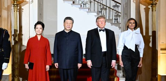 Cina-USA: Xi e Trump al banchetto di benvenuto alla Casa Bianca