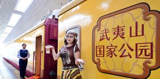 Cina: il treno turistico del Wuyishan attira tanti visitatori (3)