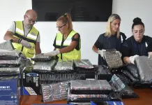 Narcotraffico internazionale, la GdF intercetta 210 kg di hashish in una spedizione proveniente dagli Usa