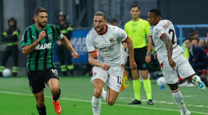 Odenthal risponde a Rabiot, al Mapei Stadium Sassuolo-Milan 1-1