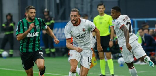 Odenthal risponde a Rabiot, al Mapei Stadium Sassuolo-Milan 1-1