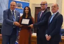 Halima Hadir reiceves the Euro-Mediterranean Excellence Award