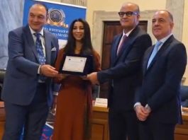 Halima Hadir reiceves the Euro-Mediterranean Excellence Award