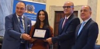 Halima Hadir reiceves the Euro-Mediterranean Excellence Award