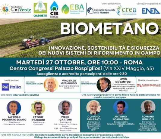 Biometano in agricoltura, a Roma un confronto su innovazione e sostenibilità