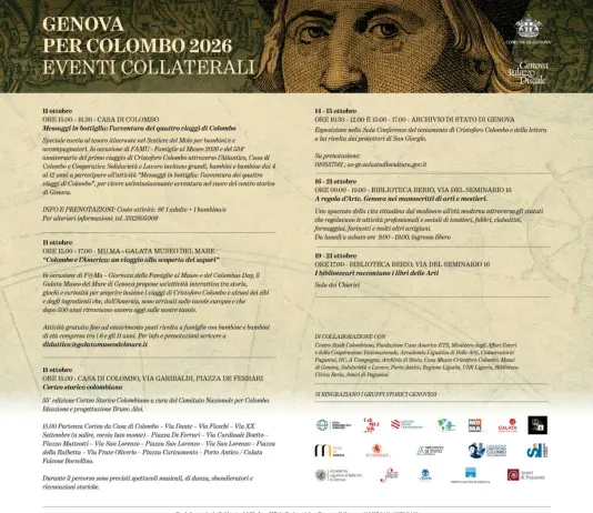 A Genova il 12 ottobre torna la Cerimonia Colombiana tra tradizione e innovazione