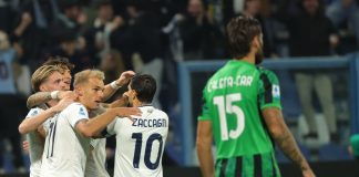 Lazio inarrestabile e al comando, Sassuolo travolto 6-2 a Reggio Emilia