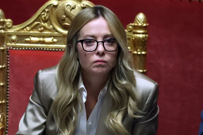 Roma, comunicazioni del presidente del consiglio Giorgia Meloni nell'Aula del Senato della Repubblica , Palazzo Madama