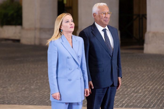 Roma, il presidente del Consiglio Giorgia Meloni incontra il Presidente del Consiglio Europeo Antonio Costa