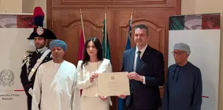 Oman, Conferment of the “Cavaliere dell’Ordine della Stella d’Italia” upon Beatrice Franceschi
