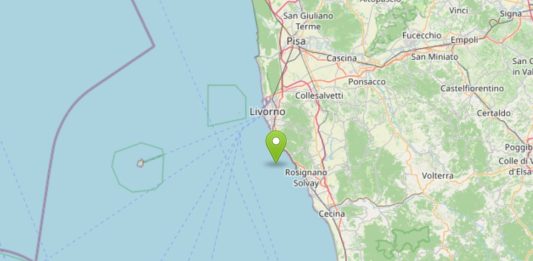 Terremoto di magnitudo 3.3 sulla costa livornese
