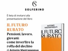 Giovedì 8 ottobre a Roma la presentazione del libro “Il futuro rubato” di Antonio Mastrapasqua