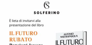 Giovedì 8 ottobre a Roma la presentazione del libro “Il futuro rubato” di Antonio Mastrapasqua