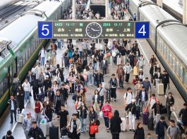 Cina: aumentano i rientri in treno con la fine delle festività nazionali (1)