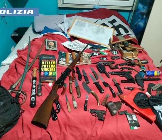 Voghera, arrestato 19enne estremista per detenzione illegale di armi da sparo