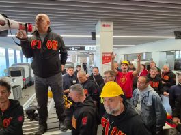 Terminata l’occupazione dell’aeroporto di Genova dei lavoratori dell’ex Ilva di Cornigliano