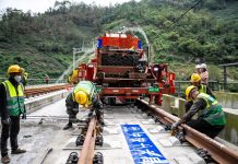 Cina: completata la posa dei binari della ferrovia ad alta velocità Chongqing-Kunming (1)