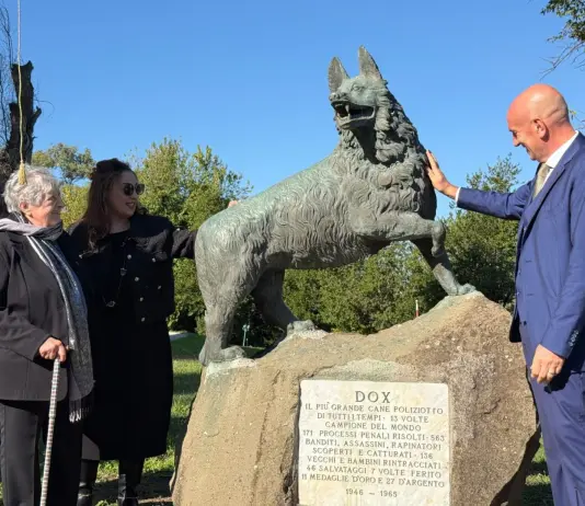 A Roma una statua per il cane Dox, poliziotto a quattro zampe entrato nella storia