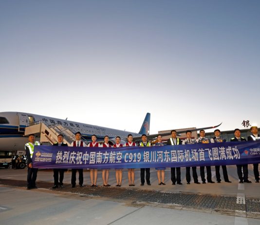 Cina: primo volo commerciale del C919 verso Yinchuan (3)