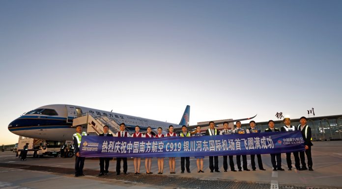 Cina: primo volo commerciale del C919 verso Yinchuan (3)