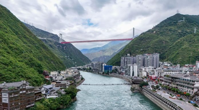 Cina: Sichuan, immagini aeree dei luoghi storici della Lunga Marcia (2)